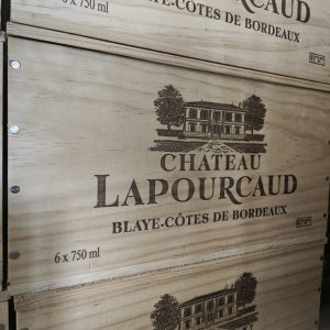 Caisse en bois Château Lapourcaud — idéal pour offrir